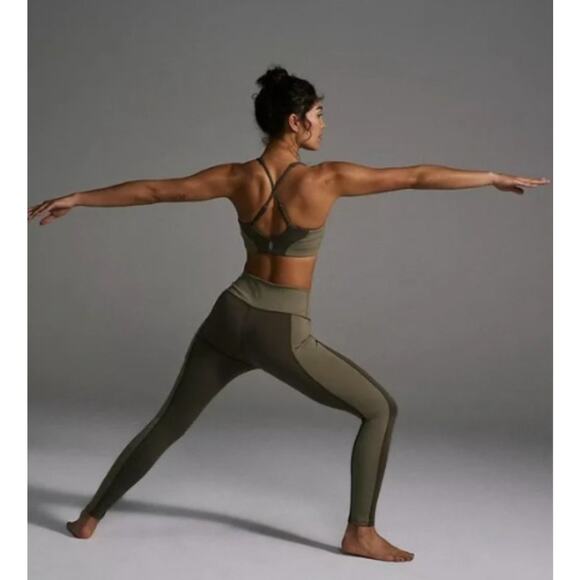 Free People Movement Strength & Lengthen Leggings Olive Green XS - Picture 3 of 10